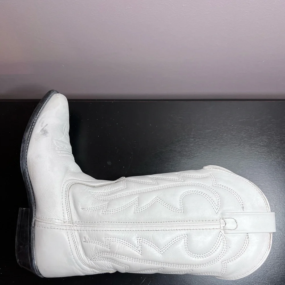 Vittorio Ricci White Cowgirl Boots 6M - Picture 6 of 16